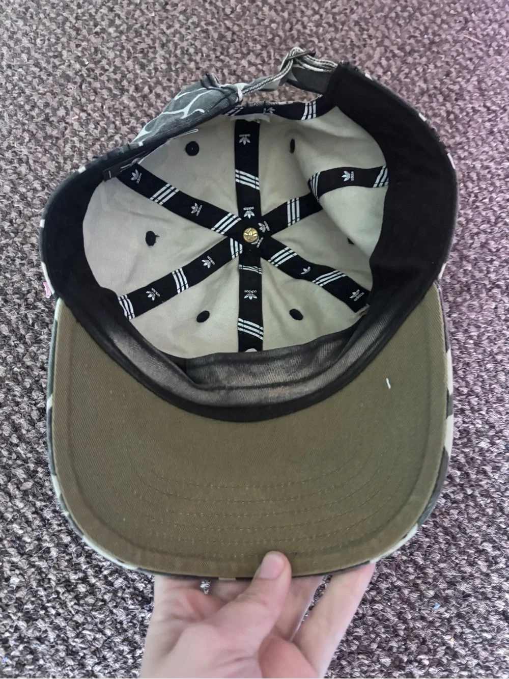 adidas Camo Trefoil Cap - Black & White